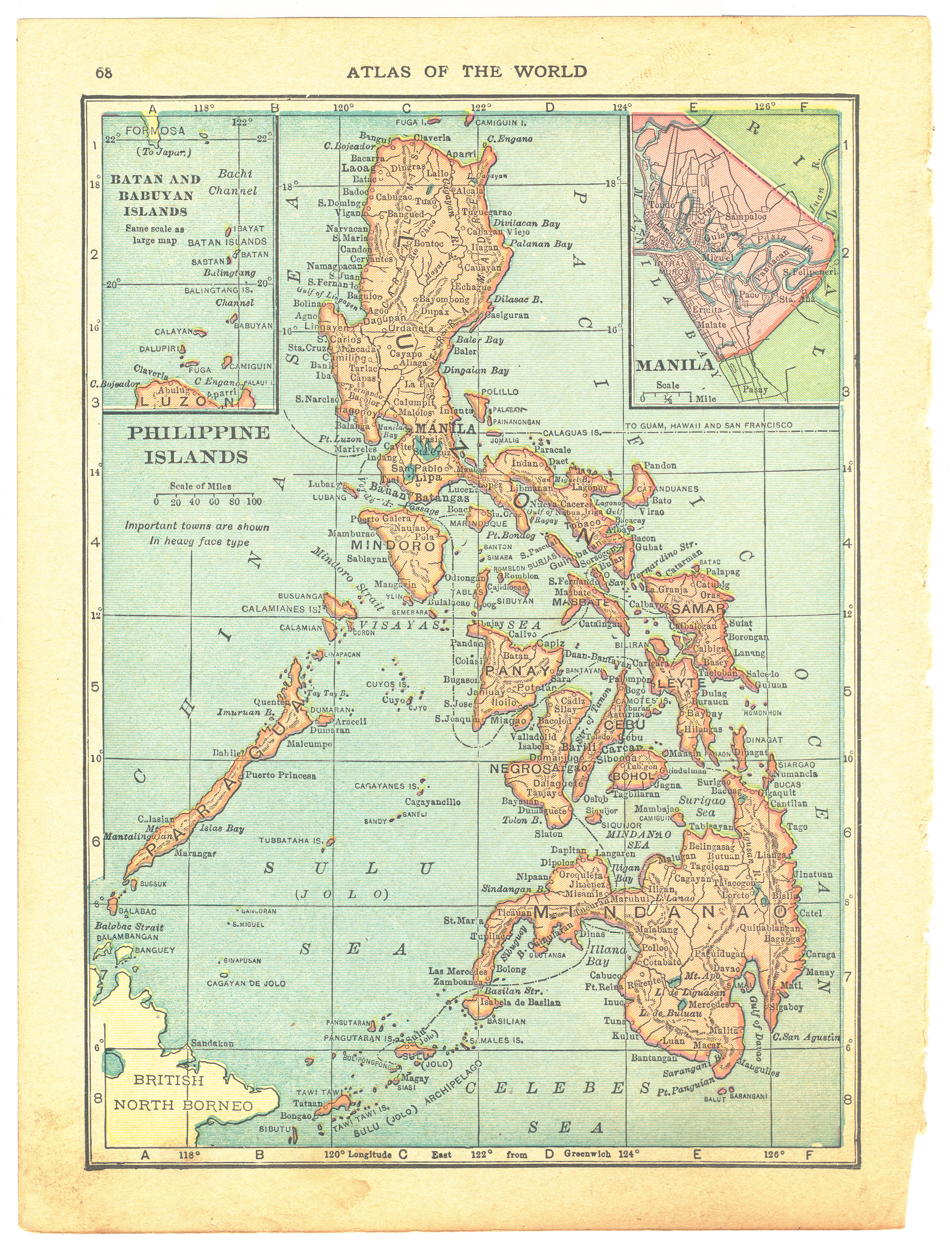 Spokesman Handy Atlas Vintage Map Pages (Hawaii on one side ...