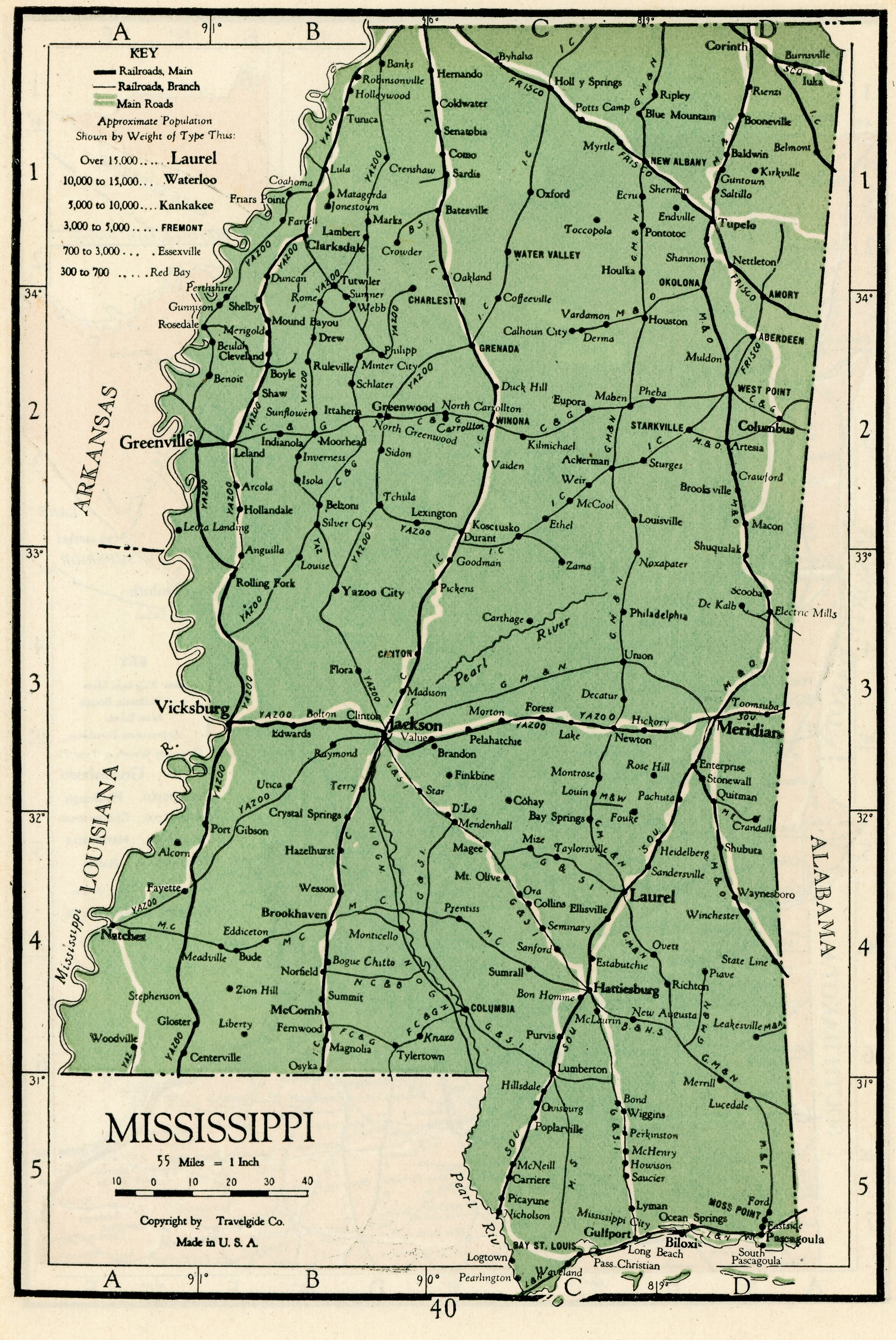 1928 Vintage Atlas Map Page – Minnesota on one side and Mississippi on ...