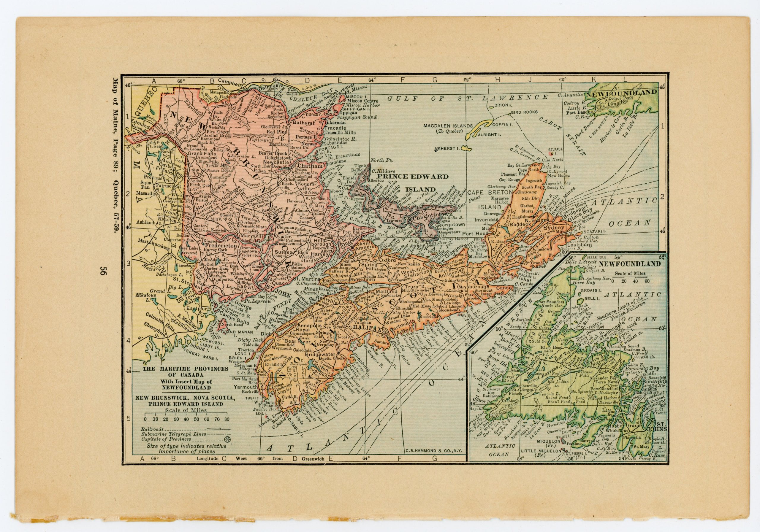 1923 Funk and Wagnalls Atlas Vintage Map Pages - Nova Scotia New ...